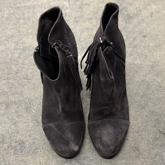 rag & bone Shoes - rag & bone Charcoal Suede Ankle Booties